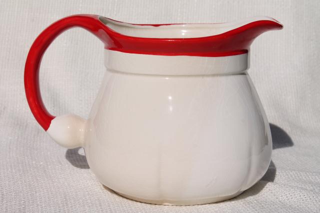 photo of vintage Japan Christmas Santa head pitcher, big smiling face milk jug, Holt Howard? #3