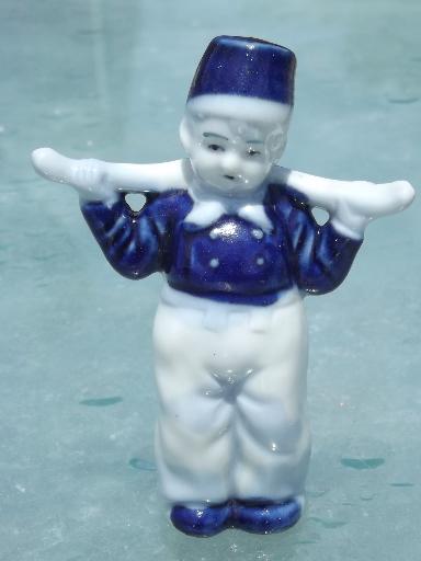 photo of vintage Japan 'Delft', blue and white china Dutch boy and girl figurines #3