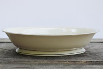 vintage Japan Fine Arts china Classic Dignity platinum silver band ivory porcelain oval bowl 