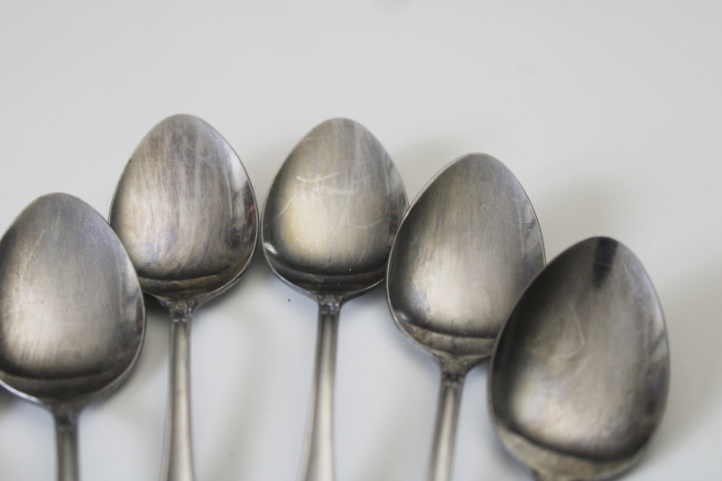 photo of vintage Japan National Stainless flatware near complete set for 6 Norma pattern #5