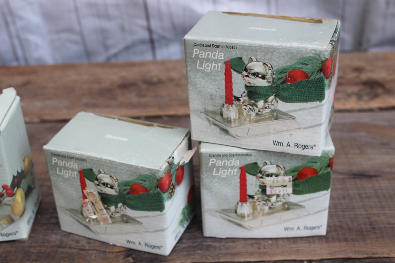 photo of vintage Japan Rogers silver plate novelties lot, Christmas candle holders, trinket box, snails, ducks  #17