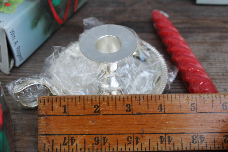 photo of vintage Japan Rogers silver plate novelties lot, Christmas candle holders, trinket box, snails, ducks  #21