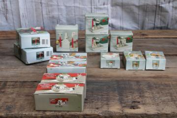 catalog photo of vintage Japan Rogers silver plate novelties lot, Christmas candle holders, trinket box, snails, ducks