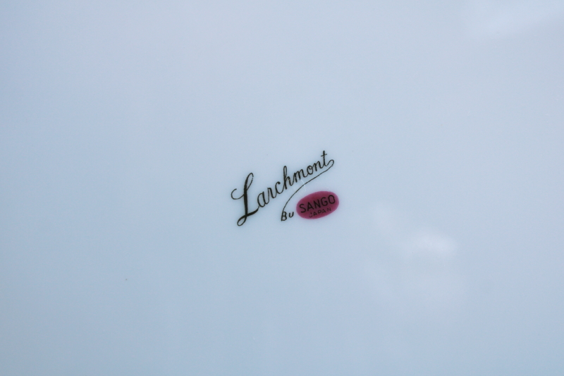 photo of vintage Japan china dinner plates Larchmont pine branches w/ cones, neutral rustic luxury winter holiday  #5