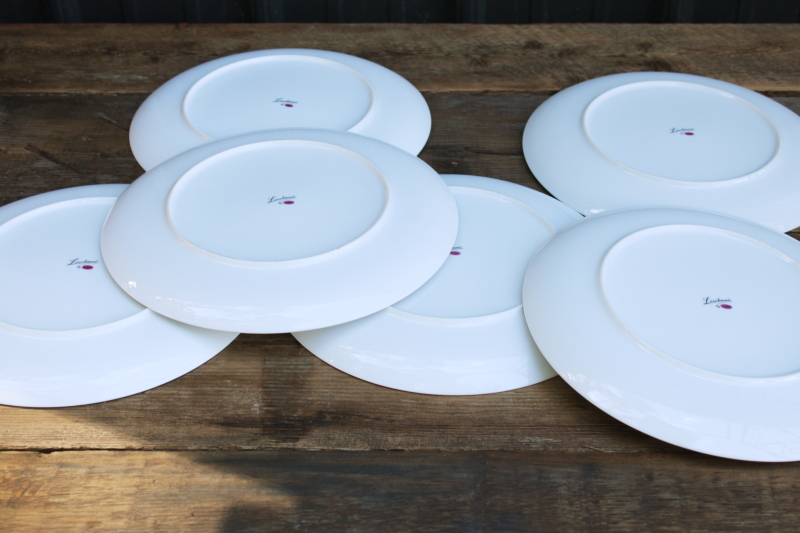 photo of vintage Japan china dinner plates Larchmont pine branches w/ cones, neutral rustic luxury winter holiday  #7