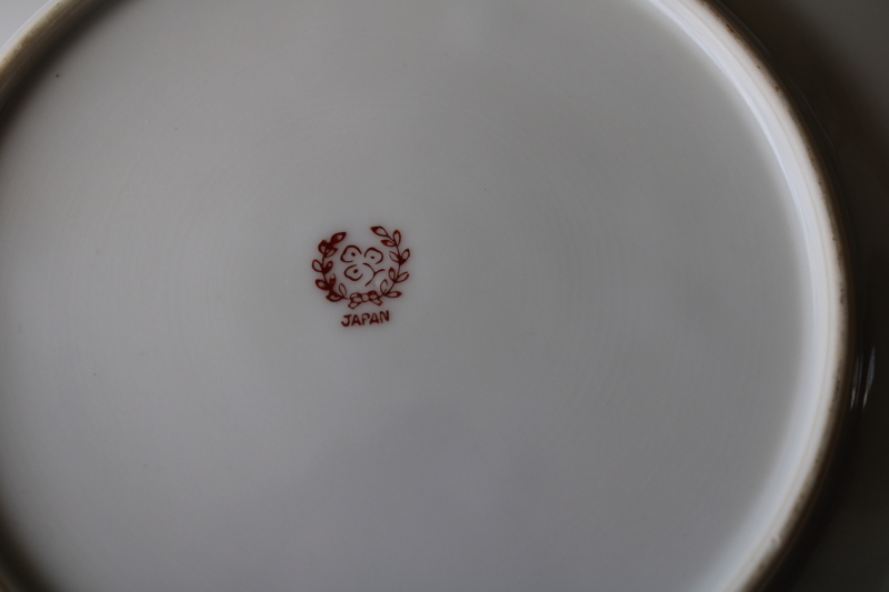 photo of vintage Japan china salad or dessert plates, violets floral porcelain, tea party dishes  #4