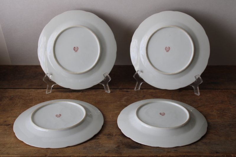 photo of vintage Japan china salad or dessert plates, violets floral porcelain, tea party dishes  #5