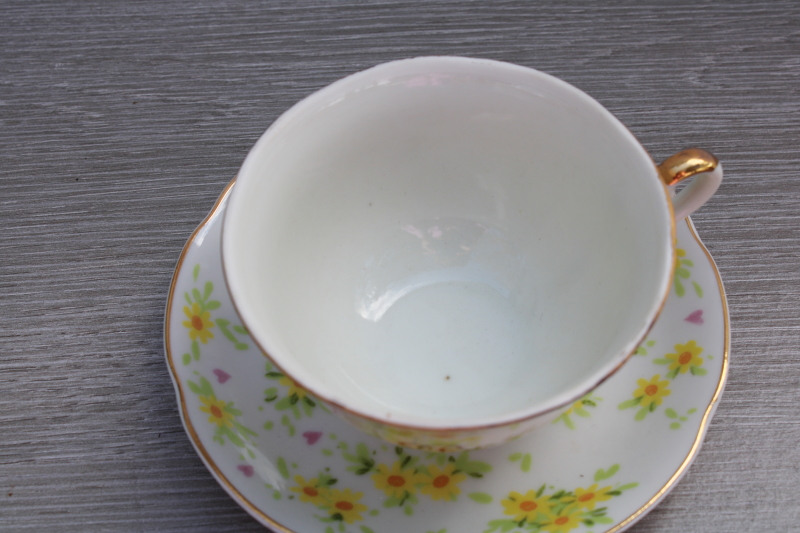 photo of vintage Japan china tea cup & saucer Happy Birthday motto special present birthday gift #3