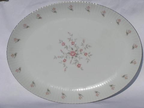 photo of vintage Japan fine china, American Queen porcelain, Christine soup bowls & platter #2