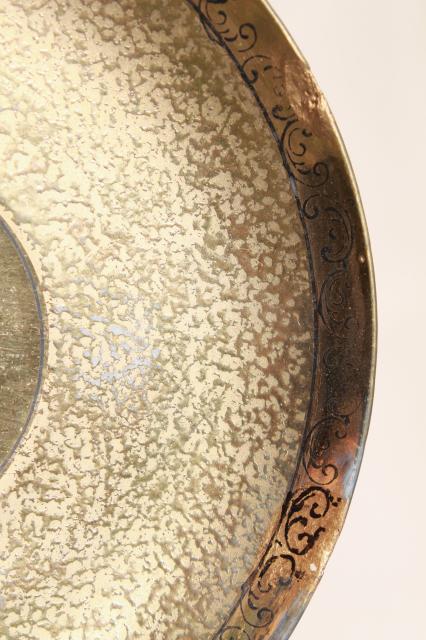 photo of vintage Japan hand-painted encrusted gold porcelain tea set, pot, cups & saucers, plates #16