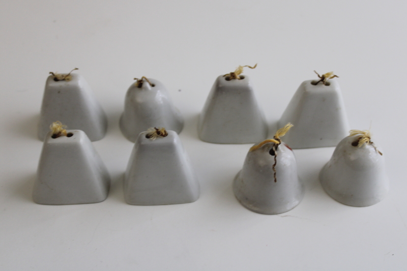 photo of vintage Japan miniature china bells hand painted porcelain Christmas ornaments set of 8  #5