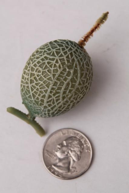 photo of vintage Japan miniature papier mache fruit, wired picks for holiday wreaths & decorations #5