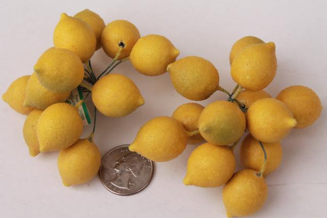 photo of vintage Japan miniature papier mache fruit, wired picks for holiday wreaths & decorations #12