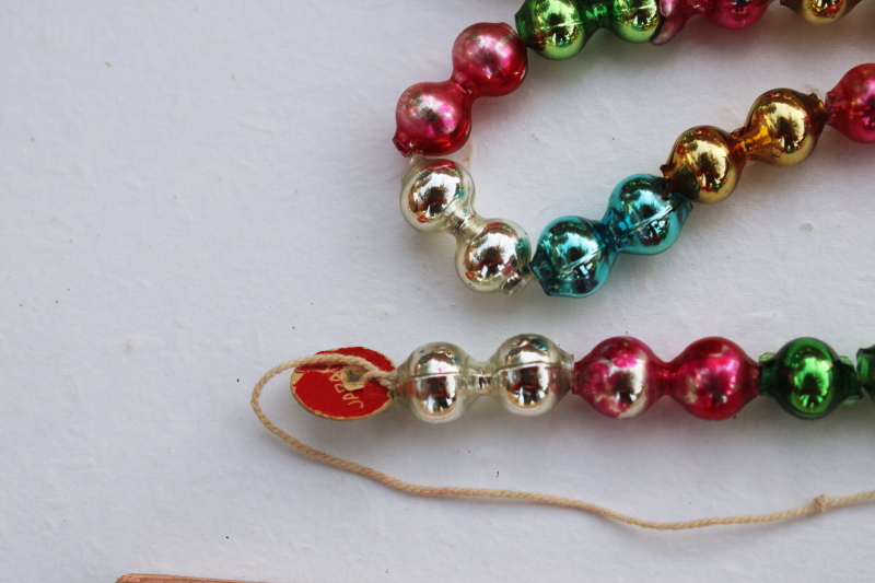 photo of vintage Japan multi colored mercury glass beads string Christmas tree garland decoration #5