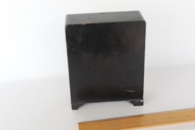 photo of vintage Japan painted lacquerware wood jewelry box or miniature doll size dresser #5