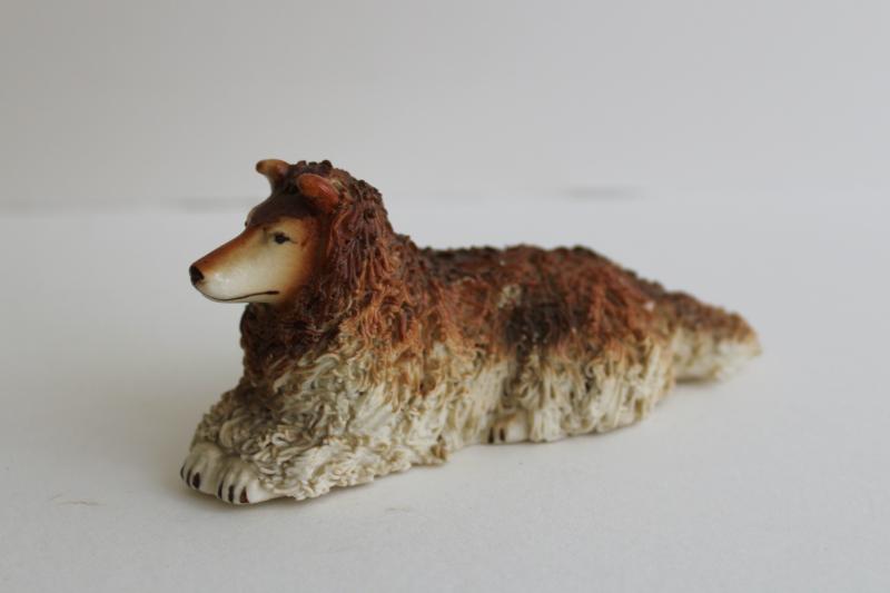 photo of vintage Japan spaghetti china dog figurine, Lassie collie sheep dog #1