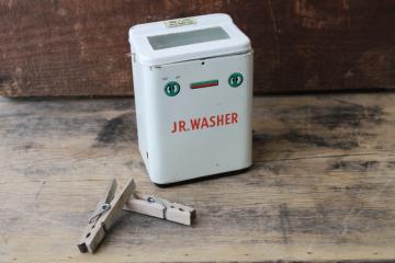 vintage Japan tin toy doll size clothes washer not working automatic Jr Washer