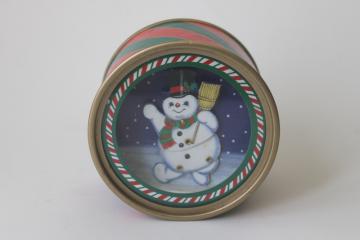 catalog photo of vintage Japan wind up music box diorama Frosty the Snowman articulated motion