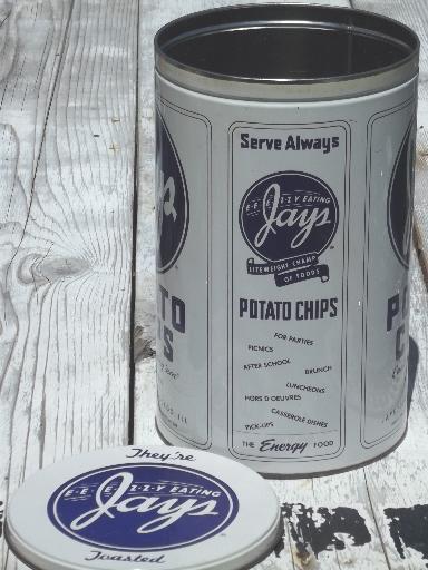 photo of vintage Jay's potato chips tin canister #3