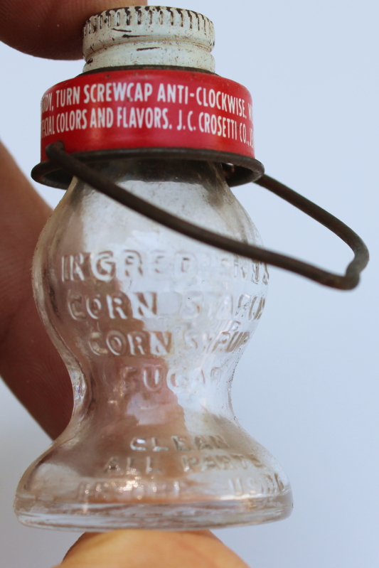 photo of vintage Jeannette glass candy container, tiny lantern miniature w/ metal lid & wire handle, Halloween decor #3