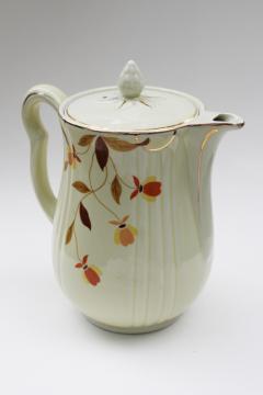 vintage Jewel Tea Hall china Autumn Leaf pattern coffee pot short spout