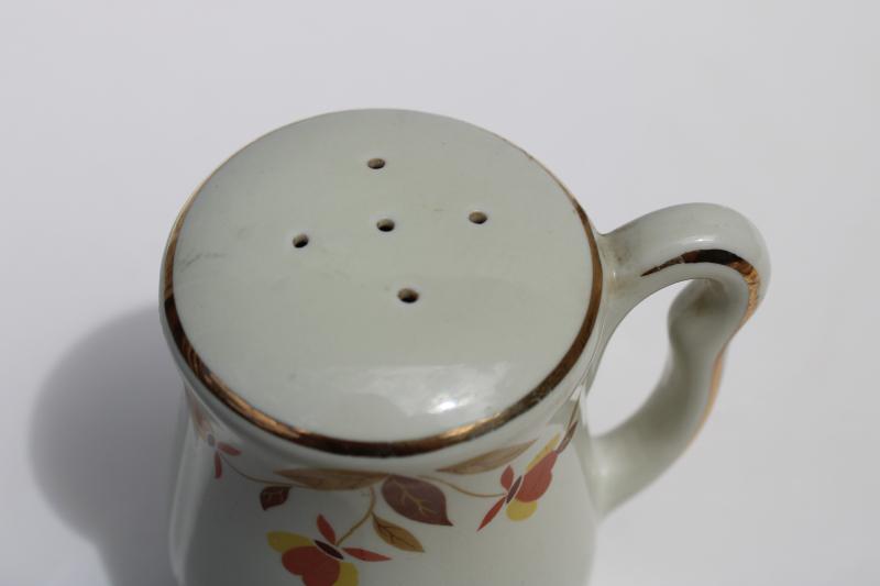 photo of vintage Jewel Tea T Autumn Leaf pattern Hall china range set Pepper shaker spice jar #2