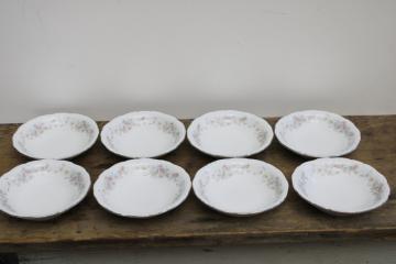 catalog photo of vintage Johann Haviland Bavaria china, Floral Splendor pattern fruit bowls set of 8