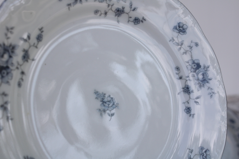 photo of vintage Johann Haviland Blue Garland pattern china bread and butter plates, never used set of 8 #3