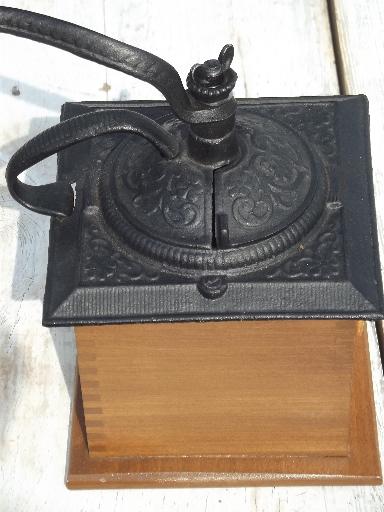 photo of vintage John Wright working reproduction antique hand crank grinder coffee mill #4