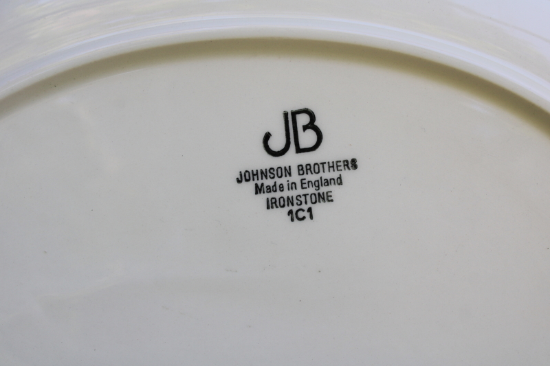 photo of vintage Johnson Bros England Heritage octagonal white ironstone china serving platter  #4
