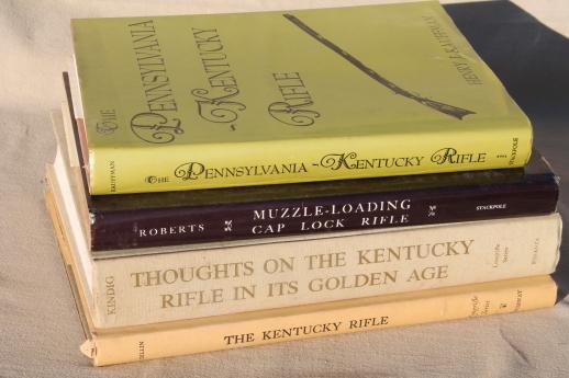 photo of vintage Kentucky Rifle books, black powder long rifles mountain man rendezvous #1