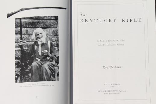 photo of vintage Kentucky Rifle books, black powder long rifles mountain man rendezvous #11