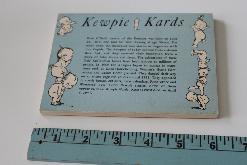 photo of vintage Kewpie cards, book of unused greeting card postcards, baby kewpies Rose O'Neill art  #1