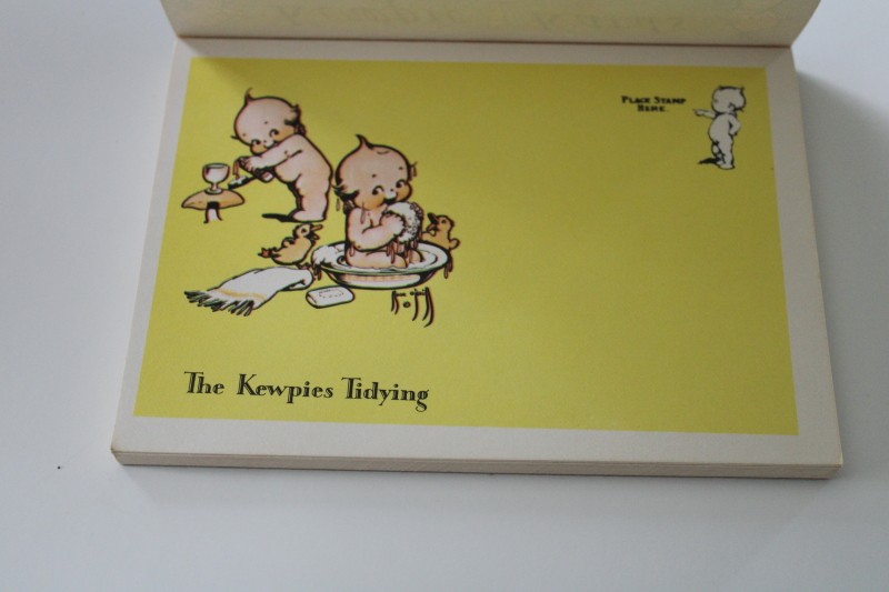 photo of vintage Kewpie cards, book of unused greeting card postcards, baby kewpies Rose O'Neill art  #2