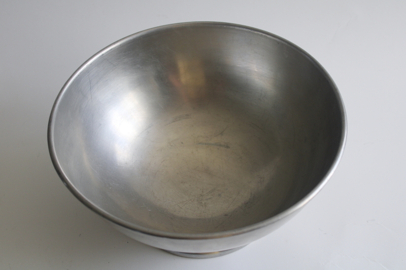 photo of vintage Kirk Stieff pewter, large footed bowl Colonial Williamsburg antique reproduction  #2