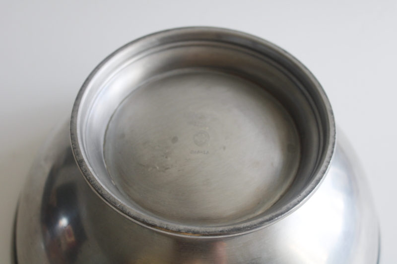 photo of vintage Kirk Stieff pewter, large footed bowl Colonial Williamsburg antique reproduction  #4