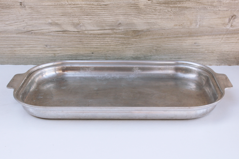 photo of vintage Kitchen Craft West Bend aluminum Wear Ever type convertible roasting pan roaster cover #1