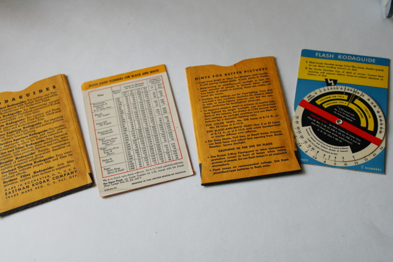 photo of vintage Kodaguide Kodak paper wheel photography guides for camera Snapshot and Flash  #4