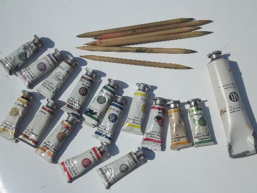 photo of vintage Kodak photograph coloring paint box, hand coloring photo pigments #2