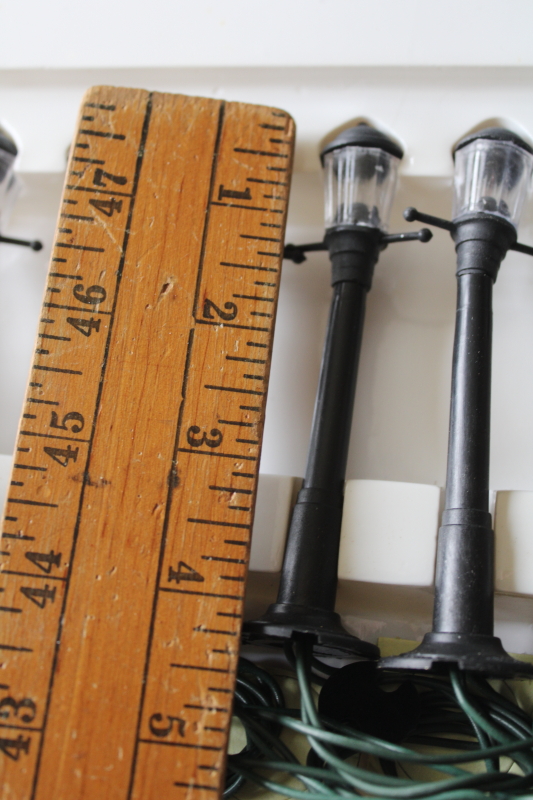 photo of vintage Kurt Adler Christmas lights, mini light string of street lamps, lamp posts for a Christmas village  #3