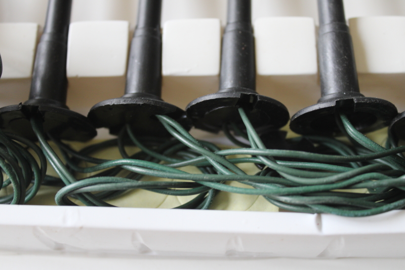 photo of vintage Kurt Adler Christmas lights, mini light string of street lamps, lamp posts for a Christmas village  #4