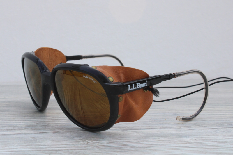 Ski sunglasses with leather sides on sale