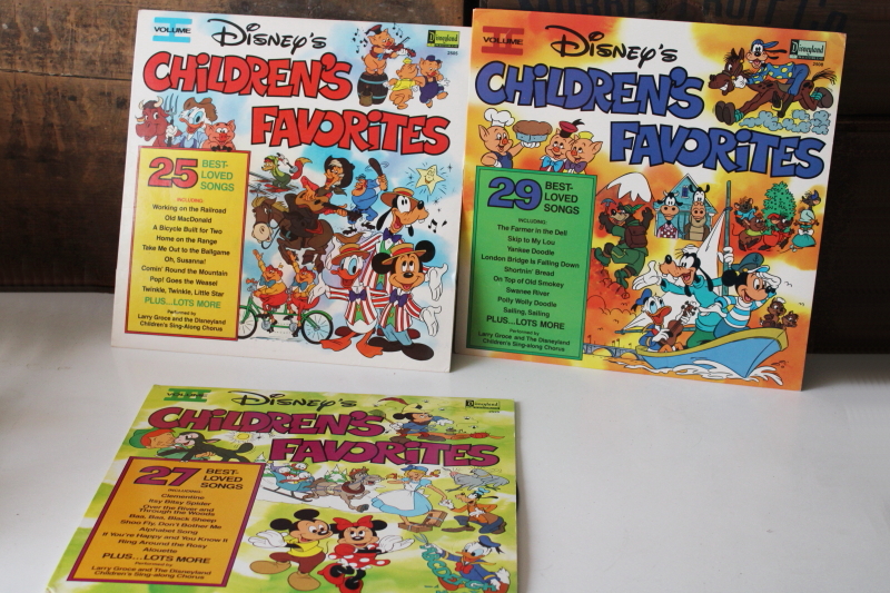 photo of vintage LPs vinyl record albums set Disney Children's Favorites songs music 70s or early 80s  #1