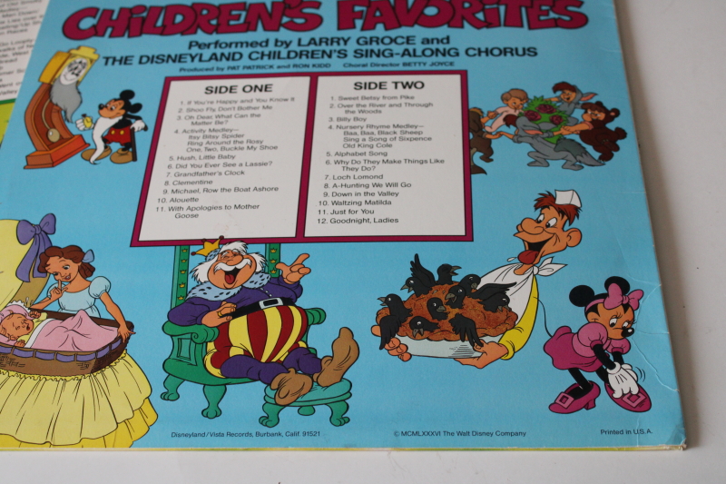 photo of vintage LPs vinyl record albums set Disney Children's Favorites songs music 70s or early 80s  #4
