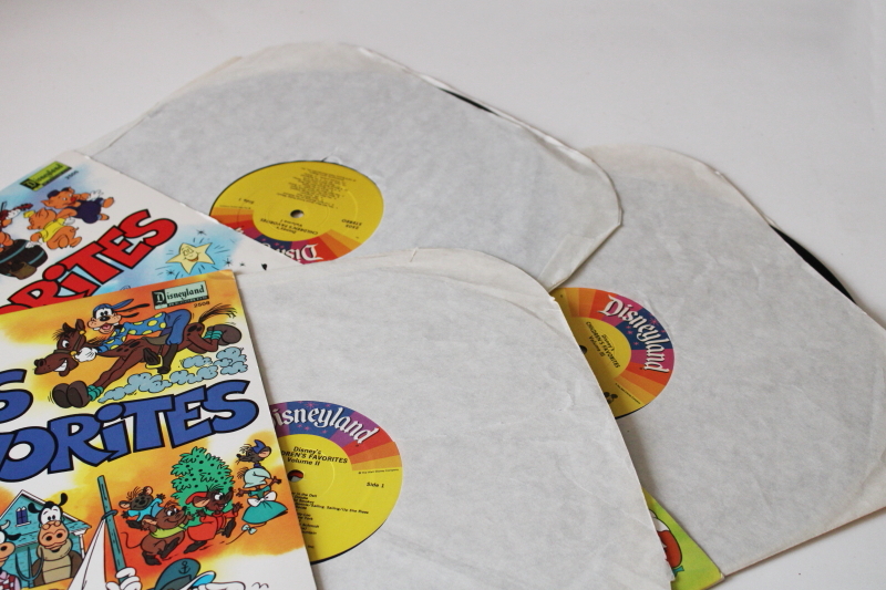 photo of vintage LPs vinyl record albums set Disney Children's Favorites songs music 70s or early 80s  #6
