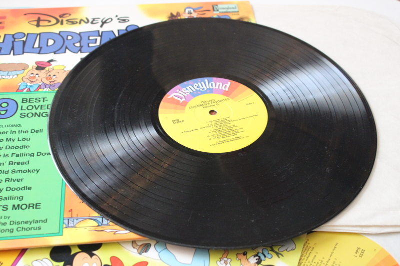 photo of vintage LPs vinyl record albums set Disney Children's Favorites songs music 70s or early 80s  #7