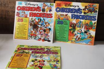 catalog photo of vintage LPs vinyl record albums set Disney Children's Favorites songs music 70s or early 80s 