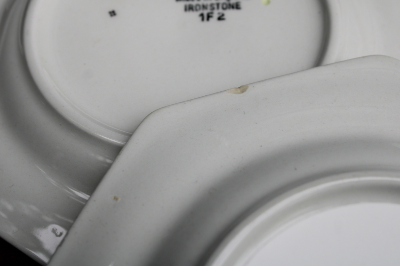 photo of vintage Lemon Tree pattern Johnson Bros ironstone china bread & butter plates set of 12 #7