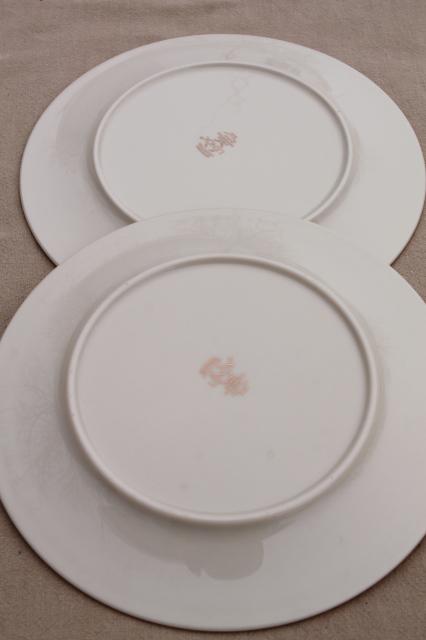 photo of vintage Lenox Eternal gold band ivory china salad plates, mint condition #4