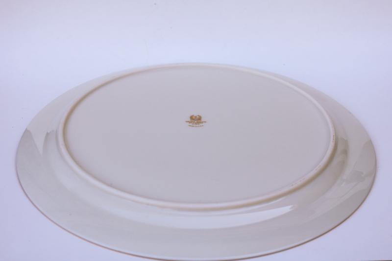 photo of vintage Lenox china cake or torte plate, golden wreath laurel on ivory porcelain  #6